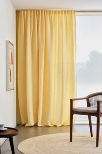 KAIA vattenavvisande multifunktionsgardin 1 längd - extra bred Ljus solgul