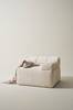 DERMY sofamodul høyre Eliseouter: champagne color leather /inside: offwhite color velvet