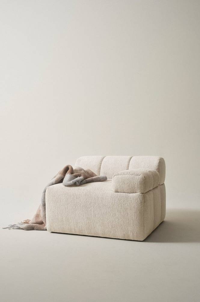 DERMY soffmodul höger Ljusbeige