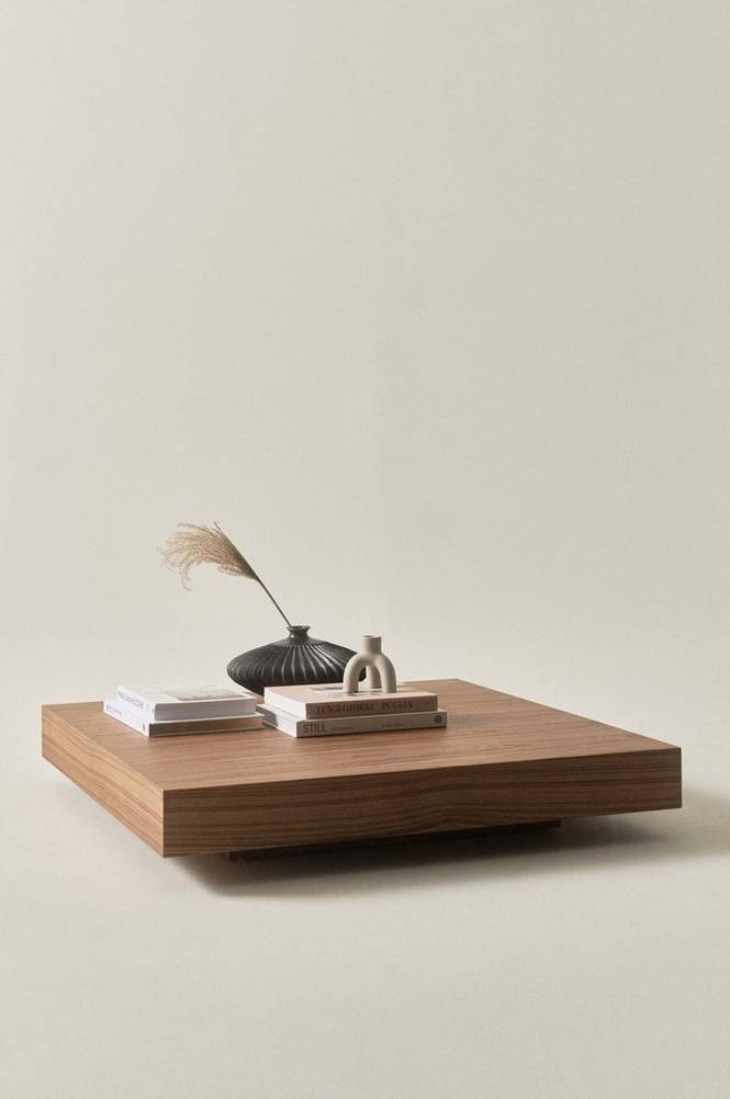 FLOAT soffbord 90x90 cm Teak faner