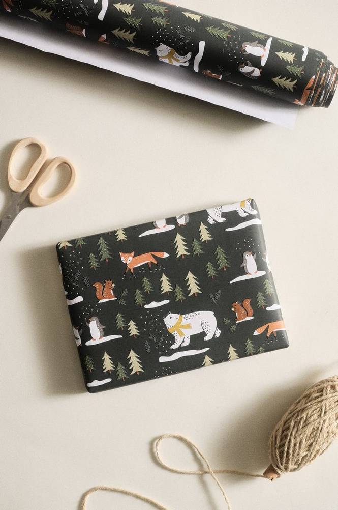 ANIMAL FOREST presentpapper - längd 10 meter