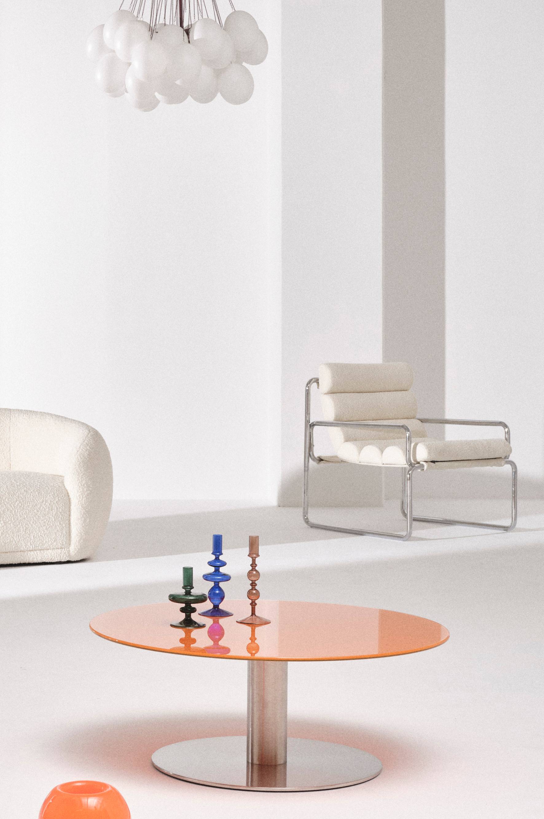 DORNO Couchtisch Ø 90 cm - Transparent - Möbel