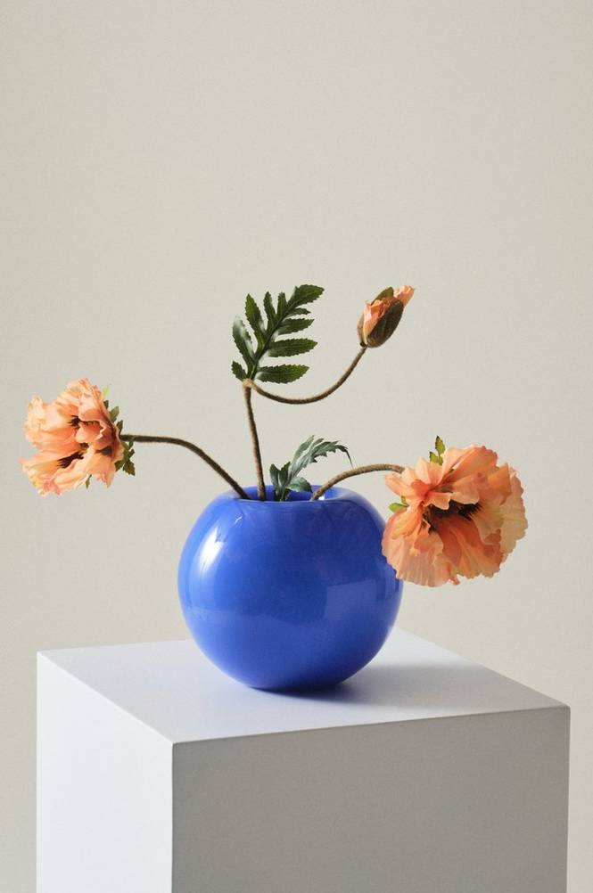 GLOBE glasvas Kornblå