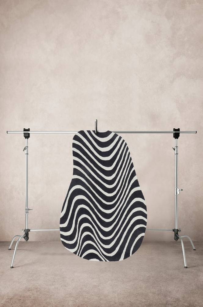 BAGGIO bomullsmatta 120x180 cm - ekologisk Svart