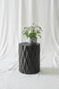 TEMSE sidebord, diameter 39 cm Svart matt svart