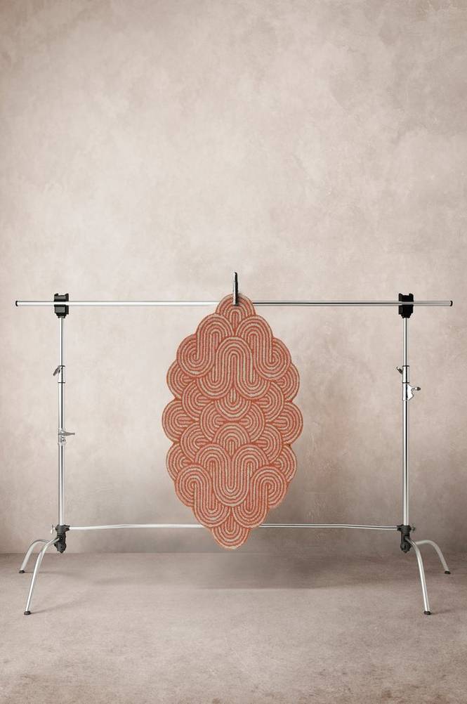 HILAANA luggmatta 85x120 cm Röd/brun