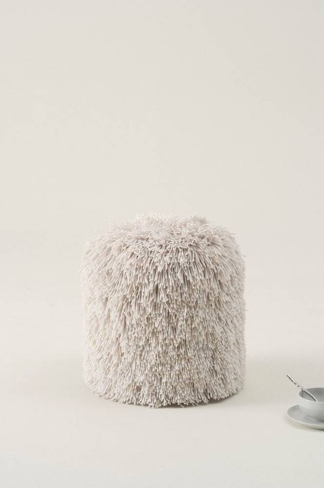 FUNTANA sittpuff ø 40 cm Naturvit