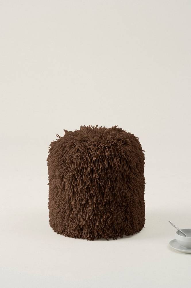 FUNTANA sittpuff ø 40 cm Chokladbrun