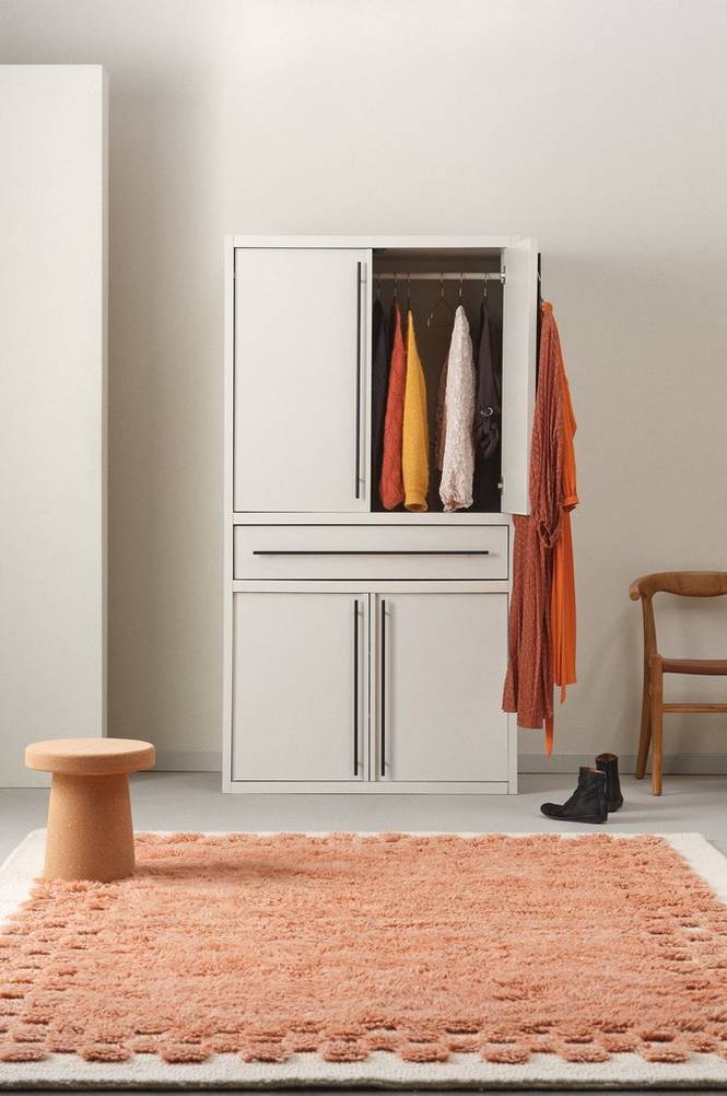 KLÖVERDAL garderob Beige/svart