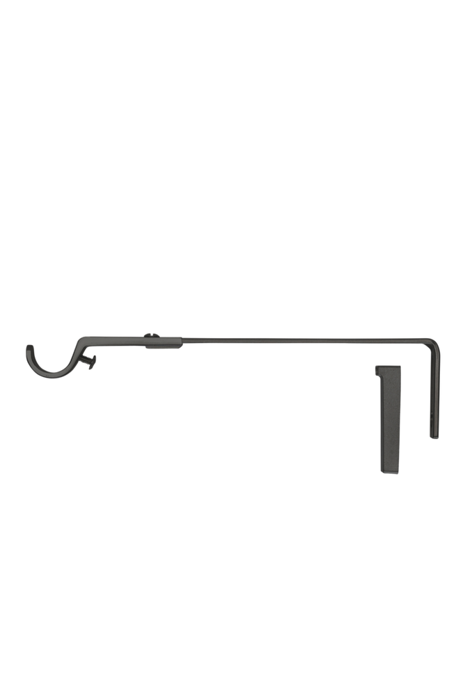 Gardinstångshållare längd 20 cm Svart
