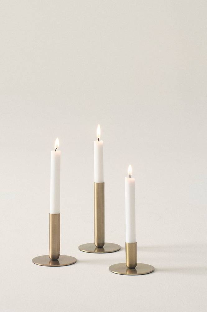 LAURANT ljusstake 3-pack Guld