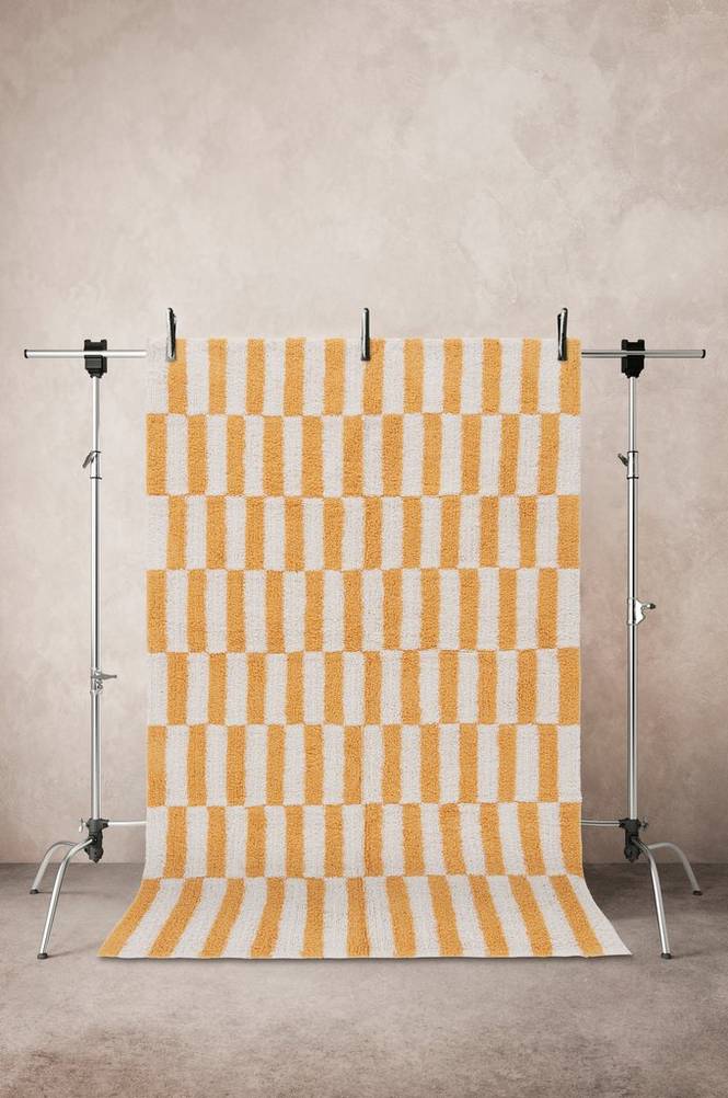 SORRENTO MINI bomullsmatta 130x190 cm - ekologisk Gul