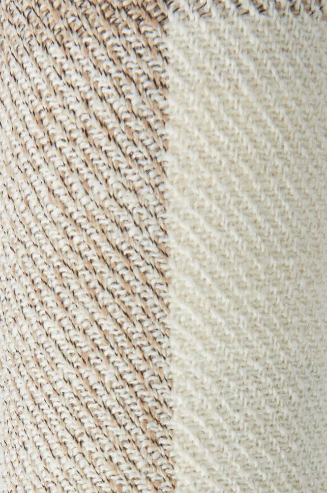 PEACE GINGHAM tygprov Vitbeige