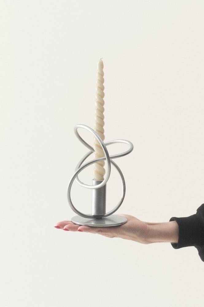 ROLLERCOASTER ljusstake Silver