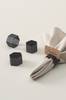 TERRA servietring med bordkortholder 4-pak Black