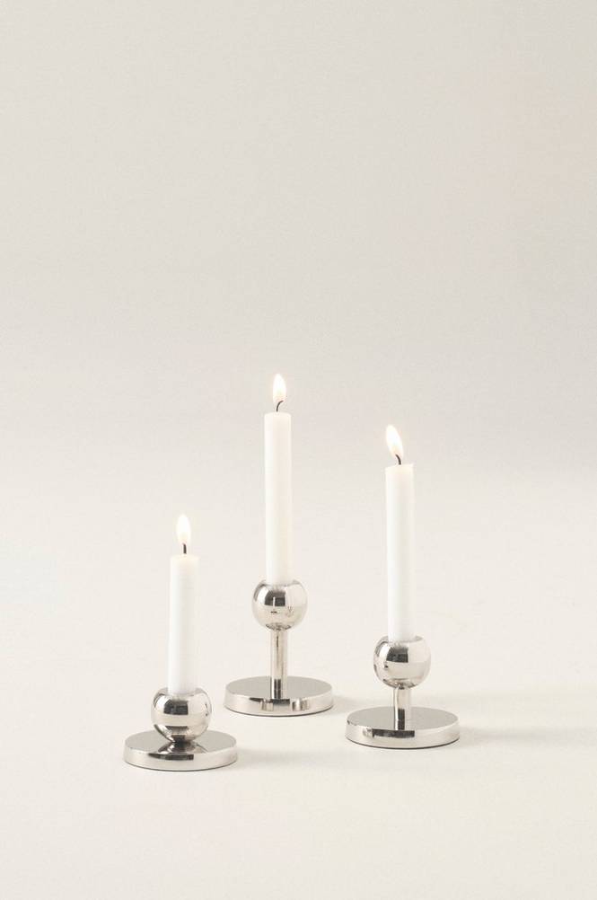 PUTTE ljusstake 3-pack Krom