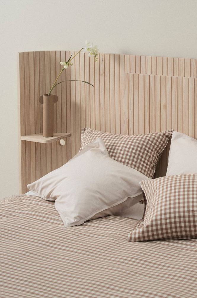 NAKAI sänggavel 160 cm/180 cm Vitsåpad
