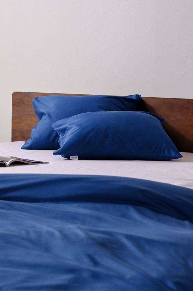 ZACK SATIN örngott 60x50 cm 2-pack - ekologisk Blå