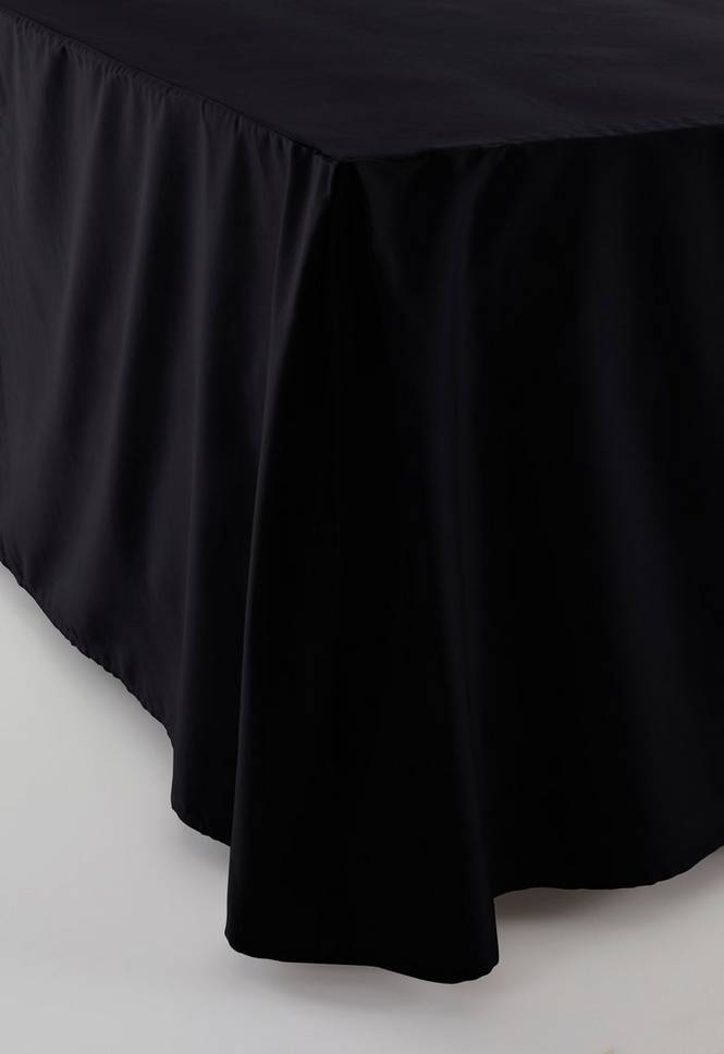 ZACK SATIN sängkappa 60 cm - ekologisk Svart