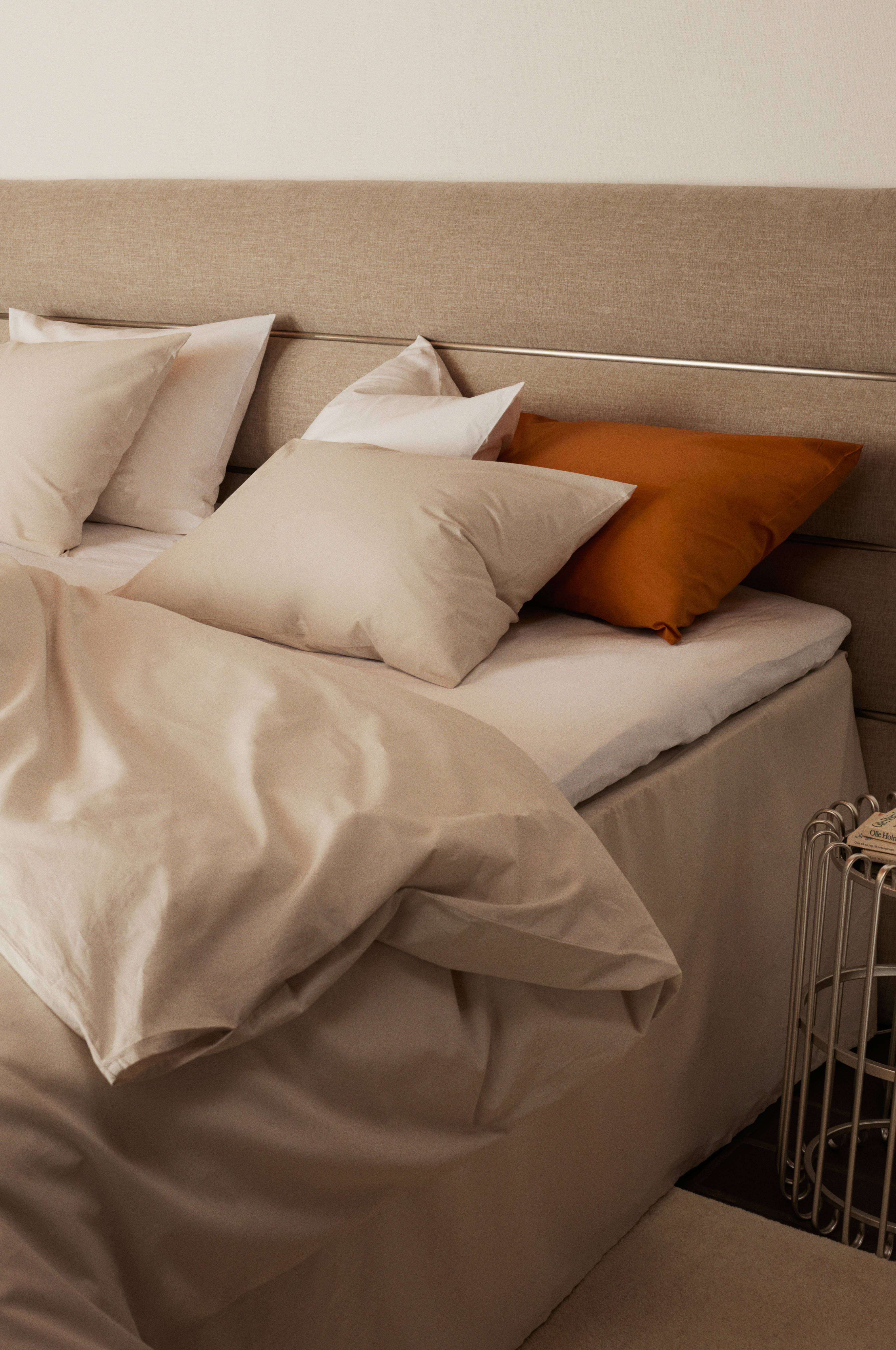 Housse De Couette Jotex Zack Satin Coton Bio GOTS Beige 140x200 Cm - Douceur Et Durabilité Naturelle