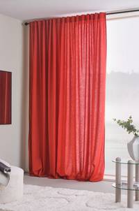 HANNAH multifunktionsgardin 1 längd - extra bred Röd