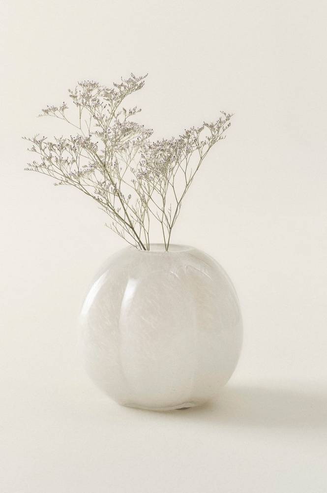 TEXAS glasvas - höjd 17 cm Gråbeige