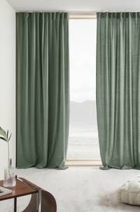 SADIE multifunktionsgardin 2-pack Mörkgrön