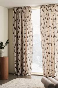 TREES multifunktionsgardin 2-pack Brun