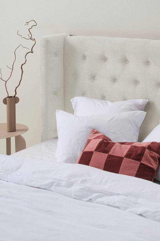 SKENE LYX sänggavel 160 cm Naturvit