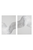 SWIRL bilde på lerret 2-pk 90x120 cm Hvit/sølv