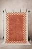 RAVA ullteppe 200x300 cm Oransje/naturhvit