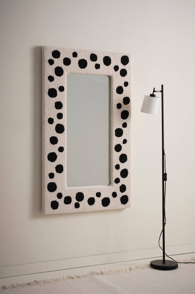 CRUELLA spegel - 120cm Naturvit/svart