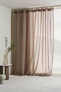 ALBA voilegardin extra bred 1 längd Gråbrun