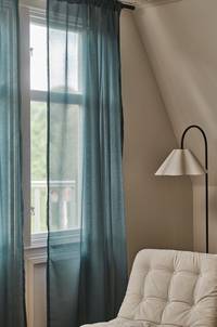 ALBA voilegardin 2-pack Petrolblå