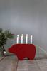 Sähkökynttelikkö Gry, korkeus 28 cm Red