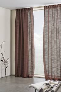 TESS multifunktionsgardin 2-pack Chokladbrun