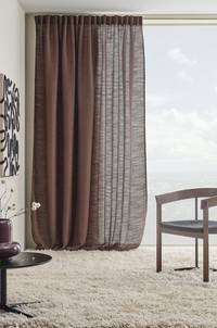 TESS multifunktionsgardin 1 längd - extra bred Chokladbrun