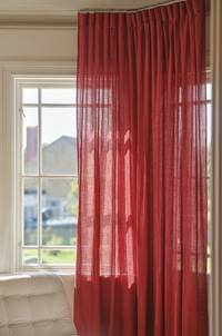 LUNI multifunktionsgardin 1 längd - extra bred Röd