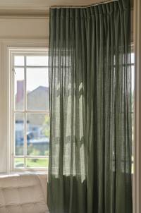 LUNI multifunktionsgardin 1 längd - extra bred Mörkgrön