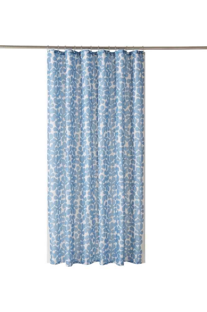 KNOTA duschdraperi Denimblå/benvit