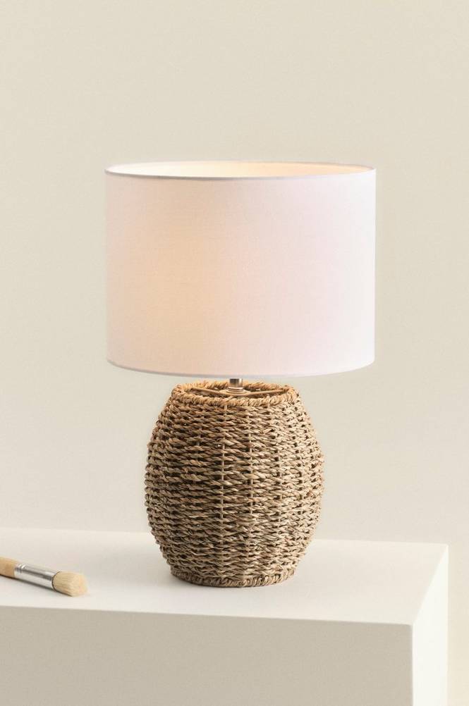 TROUVILLE bordslampa Natur/vit