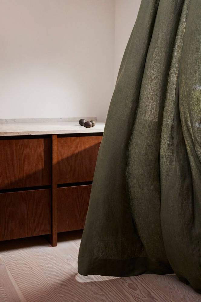 LEAH måttbeställd gardin Khaki