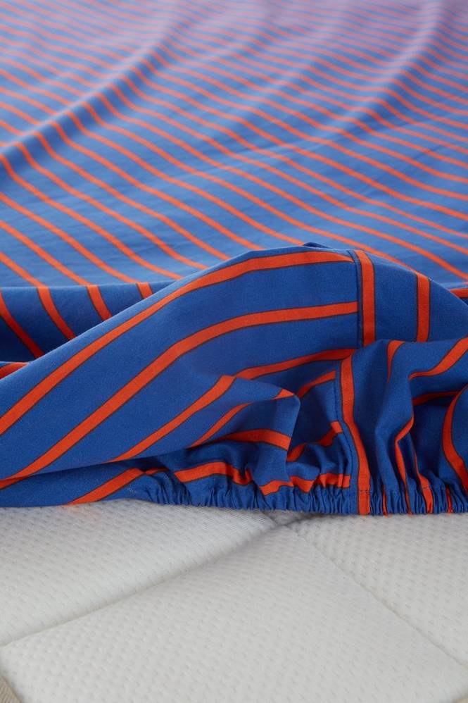 SIMA dra-på-lakan ekologisk Blå/orange
