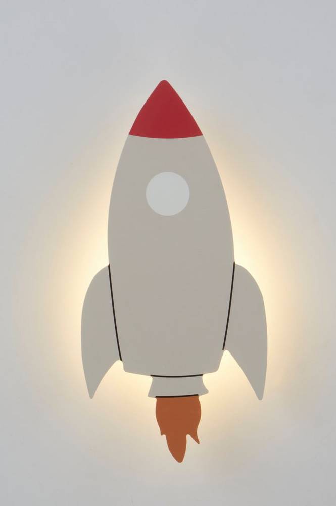 ROCKET vägglampa batteridriven LED Ljusgrå