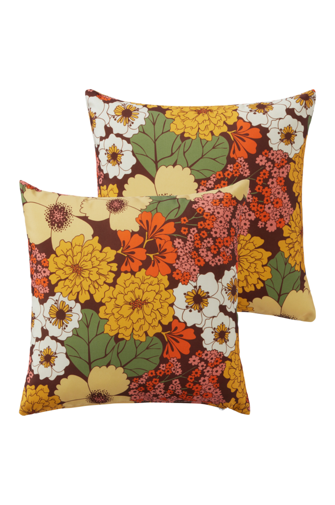 MENTON kudde 2-pack Gul-blommig
