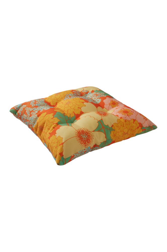 MENTON sittdyna stol Orange-blommig