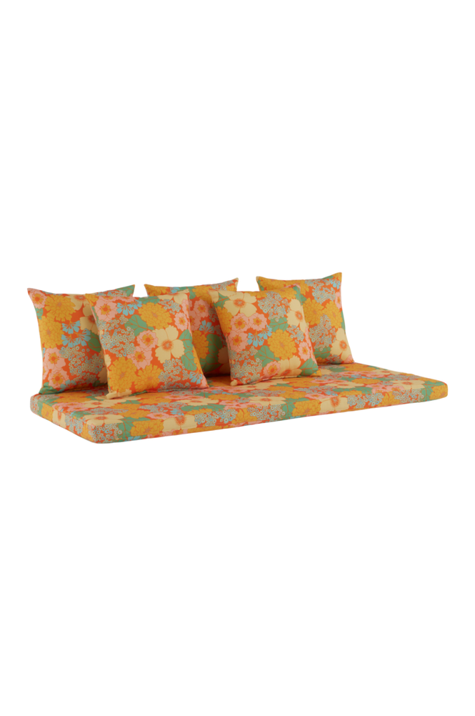 MENTON dynset soffa Orange-blommig