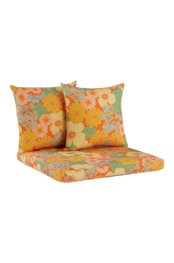 MENTON dynset fåtölj Orange-blommig