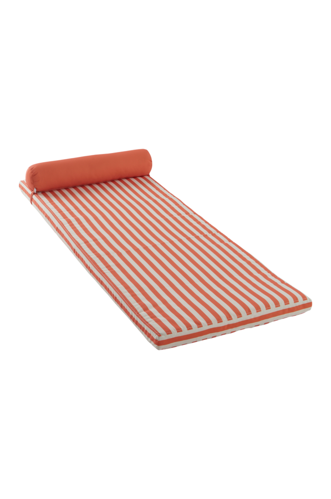 NERJA madrass solsäng Orange/vit randig