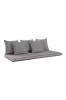 MENTON putesett sofa Svart/hvit stripet